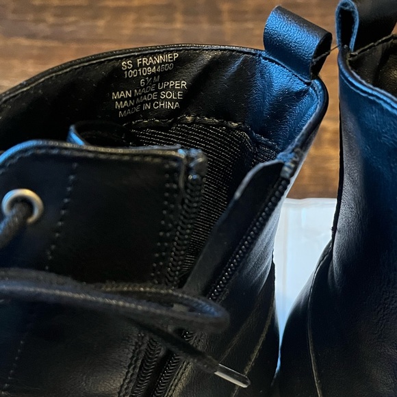 SUN + STONE
Black Lace-Up Lug Combat Boots - Picture 3 of 7